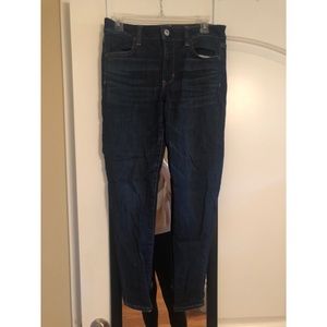 AE Dark Wash Next Level Stretch Hi Rise Jeggings